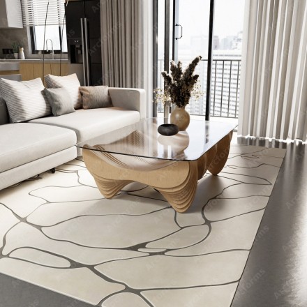 Luxurious table with glass