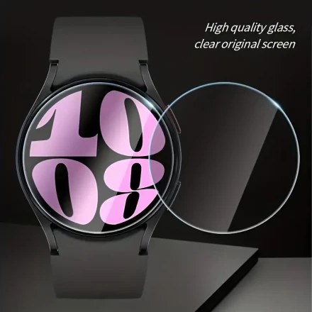[3pcs Galaxy Watch Screen Protector] 3pcs Tempered Glass Screen Protector for Samsung Galaxy Watch 6/5/4, 9H Hardness, HD Clear, Scratch-Resistant, Bubble-Free Display Guard