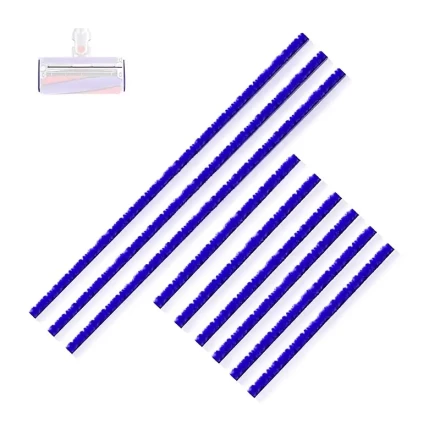 9pcs Soft Plush Strips Replacement for Dyson V6 V7 V8 V10 V11, 3 Long 6 Short, Replacement parts for the soft plush roller cleaning heads. Not Suitable for Direct Drive Head