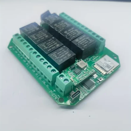 8-Way Tuya APP Smart Remote Control Module, WiFi & RF433mhz, Type-C 5V DC7-27V, 12V 24V AC 85-250V 110V 220V, DIY Smart Home Switch, Garage Door Curtain, Embedded Installation, Battery-Free
