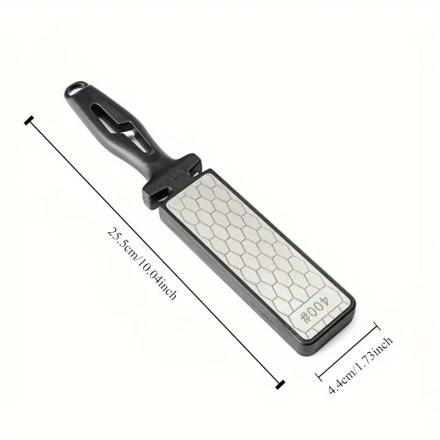 5 in 1 Knife Sharpener, 400# Diamond Bar, Tungsten Steel Ceramic Grinding, Double-Sided Whetstone, Multi-Tool Kitchen Knives Sharpener, Plastic Body, No Power, No Battery