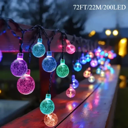 Solar-Powered LED Garden Lights, Colorful Sphere Ground Lamps for Lawn, Flower Beds, Sidewalks, and Wedding Decor,, Battery Operated, ≤36V