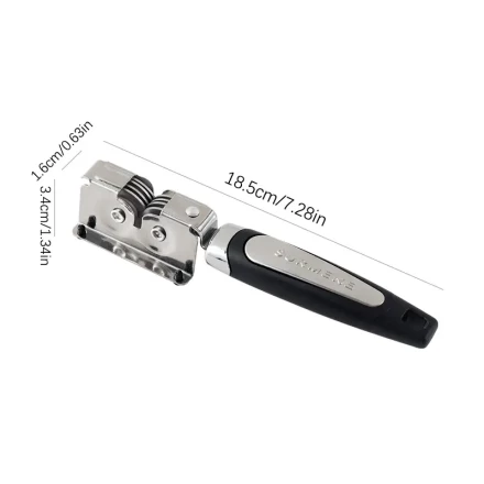 1pc Stainless Steel Manual Knife Sharpener, Quick Whetstone Sharpening Tool, Kitchen Gadget, No Battery Required, Durable Household Sharpening Stick