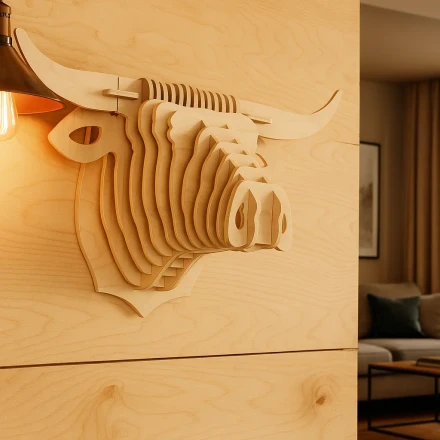 3D Bull Wall Art