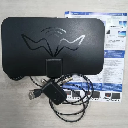 2024 Indoor HDTV Antenna with Signal Booster, 4K Ultra HD Digital Amplified 1080P TV Antenna with USB Power Mode, 1600 Miles Long Range Reception, Supports Both Modern and Old TVs, No Battery Required - Receives Radio Signals Only