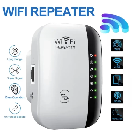 1pc OEKE WiFi Extender 2.4G - Wireless Repeater for Enhanced WiFi Coverage, Power-Fed, 175V-265V, EU Plug, No Battery Required