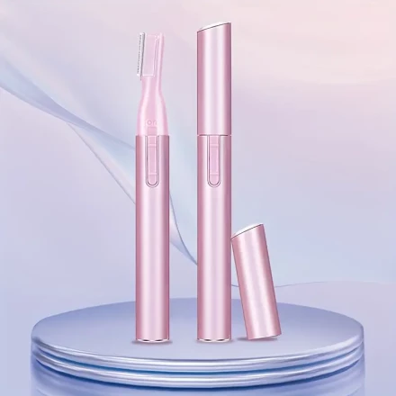 Compact Pink Electric Eyebrow Trimmer - Portable, Lightweight, Easy to Use & Store, Battery-Operated (Batteries Not Included), Portable Trimmer|Feminine Appeal|Durable Construction, Compact Travel Accessories