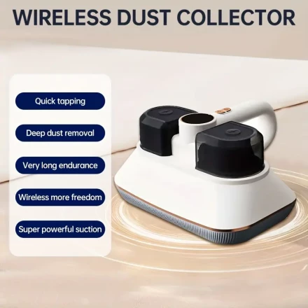 Upgrade the Large Capacity Dust Cup - Quiet, Wireless Dual-Cup Vacuum Cleaner with LED Display, USB Charging, Ideal for Beds, Sofas, and Mattresses, Mattress Cleaning | Modern Vacuum | Sleek Design, Vacuum Cleaner for Home