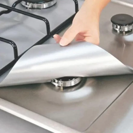 2 gas stove anti-oil pad, washable cleaning pad, reusable, stove surface protection pad, anti-dirty and anti-high temperature pad