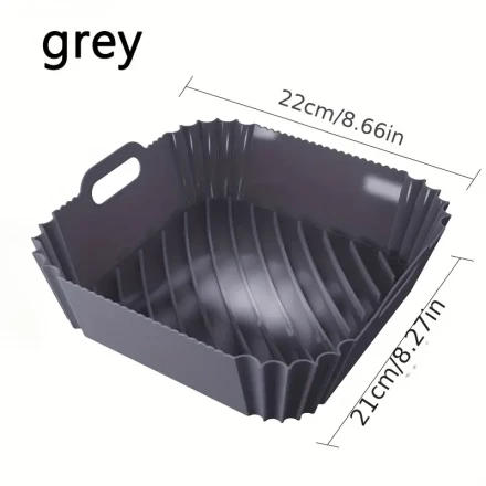 1pc Square Air Fryer Silicone Pad, Multifunctional 3D Smooth Surface Linear Groove Design Square Reusable High Temperature Nonstick Baking Pan, Kitche Eid Al-Adha Mubarak