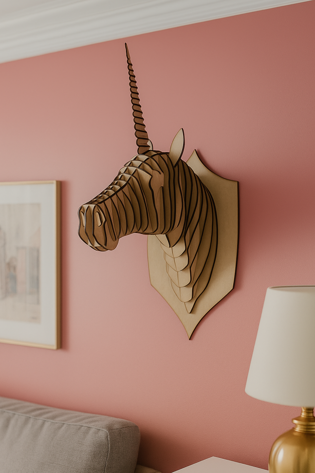 3D Unicorn  Wall Art