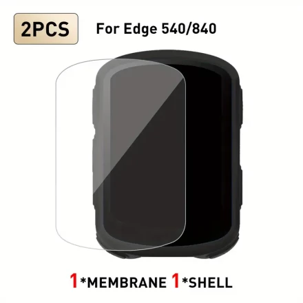 Edge 540/840 Silicone Protective Case with Screen Protector - Fit, Durable Cover in Black, Gray, Red, Green, Yellow - Non-Waterproof, Ideal for Cycling