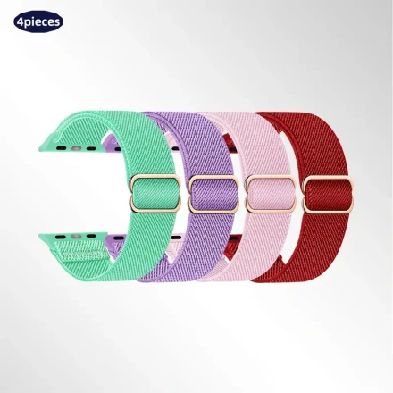 Set of 4 Elastic Nylon Bands for Apple Watch