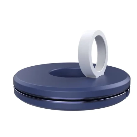 Portable wireless charger stand and power cord organizer, suitable for Apple Watch series Ultra/10/9/8/SE2/7/6/SE/5/4/3/2/1 (49mm/46mm/45mm/44mm/42mm/41mm/40mm/38mm) Made of silicone and PC materials, this power cord organizer can easily store for Apple W