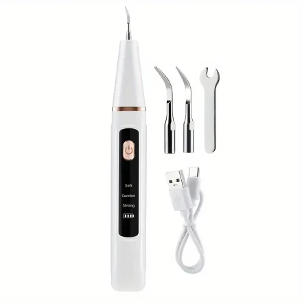 Portable LED Dental Cleaner with USB Rechargeable 500mAh Lithium Battery – Travel-Friendly Oral Irrigator with 3 Jet Tips, Detachable Reservoir & Powerful Motor for Home & On-the-Go Use