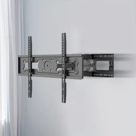 Versatile Wall-Mounted TV Stand with Adjustable Arms, Rotation, Tilt & Extension - Fits 32-75" Flat/Curved Screens up to 49.9KG, VESA 600x400mm