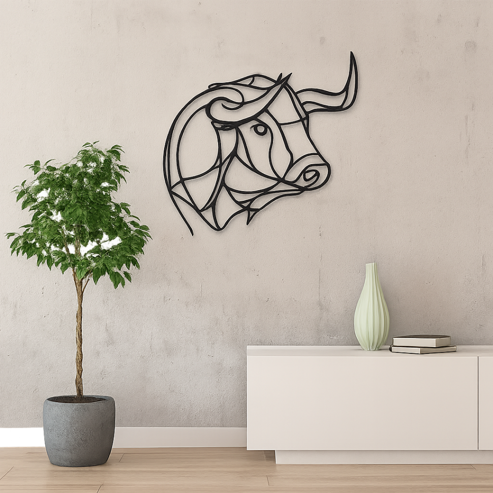 Wall Art with a Bull