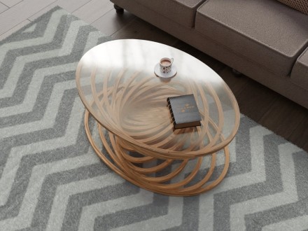 Elliptical coffee table