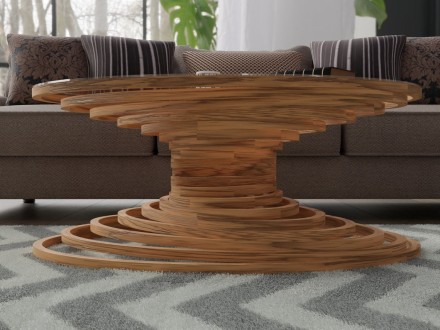 Elliptical coffee table