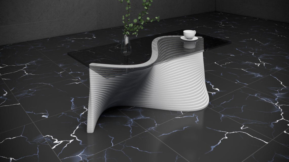 Artistic wooden coffee table