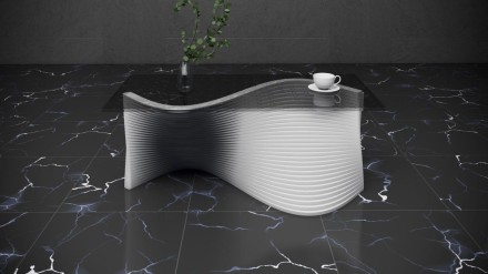 Artistic wooden coffee table