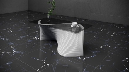 Artistic wooden coffee table