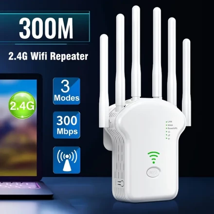 1pc OEKE 1200 Mbps Dual-Band Wi-Fi Extender, High-Speed 2.4GHz & 5GHz, 300Mbps 3 Modes Repeater with Ethernet Port, 360° Coverage, Supports 30+ Devices, Easy Plug & Play for 3,500 Sq Ft Home Network Expansion, European Standard Plug, 175V-265V
