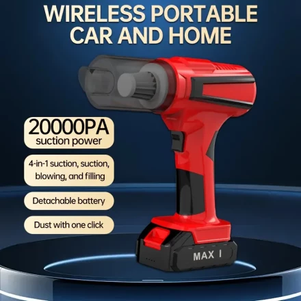 Powerful Portable Cordless Vacuum Cleaner with Brushless Motor, High Suction, Rechargeable Lithium Battery, USB Charging - Ideal for Home and Car Use, Car Vacuum Cleaner Cordless