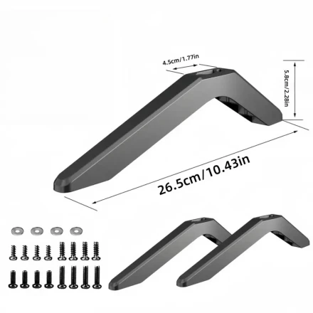 ABS/Aluminum Alloy TV Stand TV Legs for Roku TV, Replacement 81.28-165.1 cm TV Legs