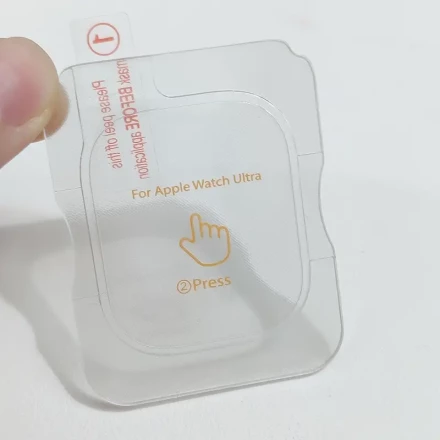 2PCS-Tempered Glass Screen Protector with Auto-alignment Installation Frame for Apple Watch Ultra/ Ultra 2, Easy Positioning Kit Full Glue Full Cover Protector Film for iWatch Ultra 49mm, Screen Protector for Apple Watch 49mm
