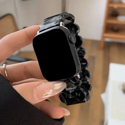 Stylish Tortoiseshell Resin Band for Apple Watch - Durable, Lightweight, and Fashionable Strap Compatible with Series Ultra, 10, 9, 8, 7, SE, 6, 5, 4, 3, 2, 1 - 46mm, 42mm, 49mm, 44mm, 45mm, 41mm, 40mm, 38mm - Perfect for Men and Women, Apple Watch Access