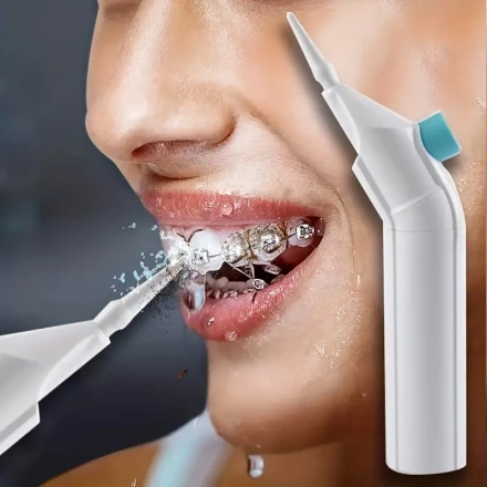 Portable Cordless Tooth Flosser & Oral Irrigator - No Batteries Required, Perfect for Travel & Daily Use, Ideal Gift for Men & Women