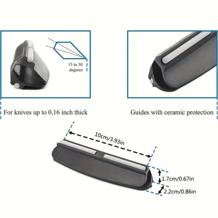 1pc/2pcs ProChef Diamond Knife Sharpener Guide - Professional Plastic Angle Guide Rail for Sharp, Durable Knife Blades, Compatible with All Knife Types, Manual Sharpening Tool