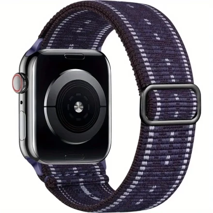 1pc Stretchy Solo Loop Band, Soft Polyamide Elastic Sport Strap, Adjustable, Breathable, Lightweight, for Apple Watch, Compatible with iWatch Series 1-10, SE, and Ultra, for Men and Women