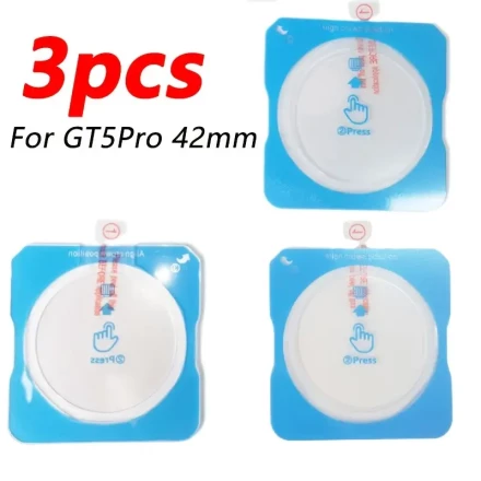 3pcs Tempered Glass Screen Protectors for Huawei Watch GT5 46mm 41mm/Watch GT5 Pro 46mm 42mm, 9H Hardness, Installation Kit, Scratch-Resistant, for Huawei Watch GT5 Pro with Auto Alignment