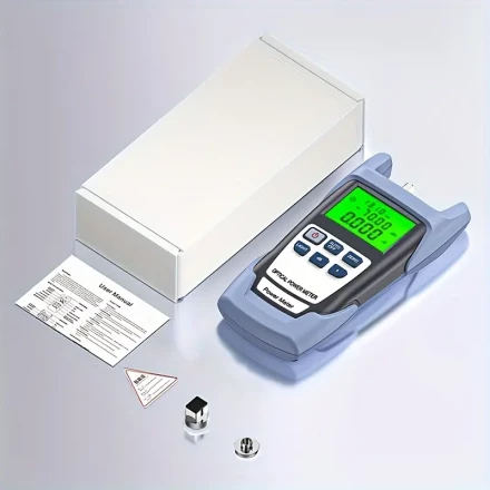 1pc Optical Power Meter DXL-40D, Fiber Optic Loss Tester, -70~+10dbm, FC/SC/ST Adapters, Key Control, Battery Operated, 36V Max, No Battery Included