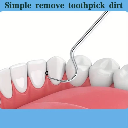 Stainless Steel Material, Outdoor Picnic, Camping, And Travel Teeth Cleaning Kit, 6 Reusable Metal Toothpicks, Portable Stainless Steel Toothpick Set with Holder