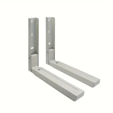 Heavy-Duty Extendable Microwave Oven Rack - Wall-Mounted, Foldable Shelf for Kitchen Storage, Cold-Rolled Steel