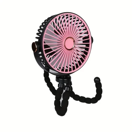 Versatile Octopus Tripod Fan with USB Charging - Portable, Foldable Design with Adjustable Stand and Warm Night Light for Hands-Free Cooling, Portable Cooling Device|Tripod Stand Fan|Flexible Placement