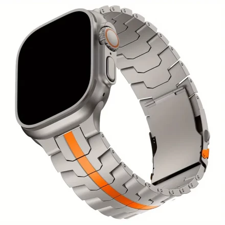 Luxury Titanium Band for Apple Watch - Fits Ultra 2/1, Series 10/9/7/8/6/5/4/SE, 49mm & 46mm Models - Sleek Business Strap for Men