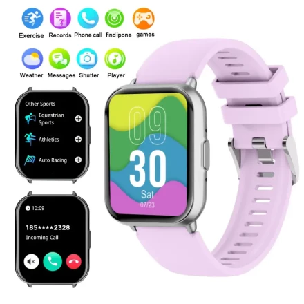 1.83-Inch Smartwatch with Wireless Calling, 1ATM, Multiple Sports Modes, Voice Assistant, Step & Calorie Tracker, Perfect Gift for Men & Women, Ideal for Travel, Hiking & Running, Watch
