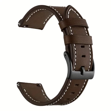 22mm PU Leather Smart Watch Fashion Strap - Comfortable and Adjustable Replacement Strap, Suitable for Huawei Watch GT Series, Xiaomi Amazfit, Garmin and other 22mm Width Watches - Suitable for Elite Men and Women
