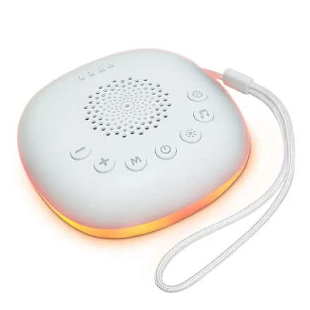 Portable Sleep Sound and LED Breathing Light, Meditation Device with 20 Soft Music and White Noise, Suitable for Travel, Office, and Stressed Adult Sleep White Noise Machine