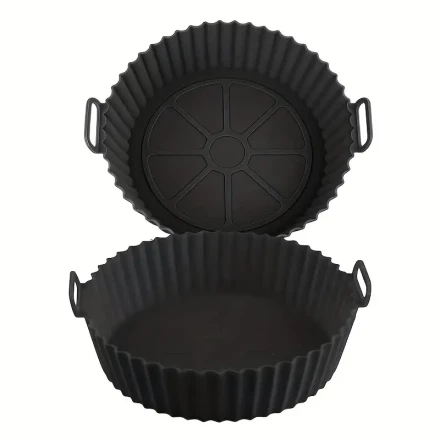 Premium Silicone Air Fryer Baking Tray - Reusable, Non-Stick & Thick for Perfectly Cooked Meals