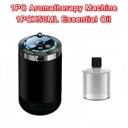 Portable Car & Home Humidifier with Colorful Night Light - USB Rechargeable, Essential Oil Diffuser for Travel, Bedroom, Office