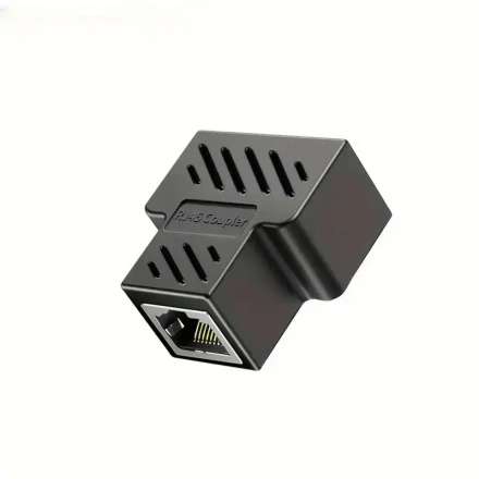 RJ45 Ethernet Splitter Adapter - Dual Port Network Expansion for Computers, No Battery Required, LAN, Cable Port, Network Cable Splitter