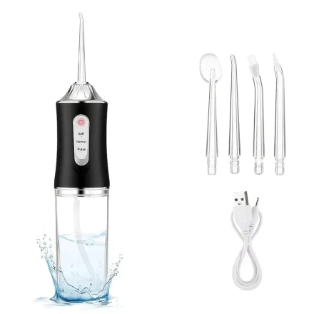 Electric Water Flosser with Smart Chip, 3 Adjustable Modes, USB Rechargeable Oral Irrigator, 800mAh Lithium Polymer Battery, Ideal Gift for Valentine'S & Father'S Day