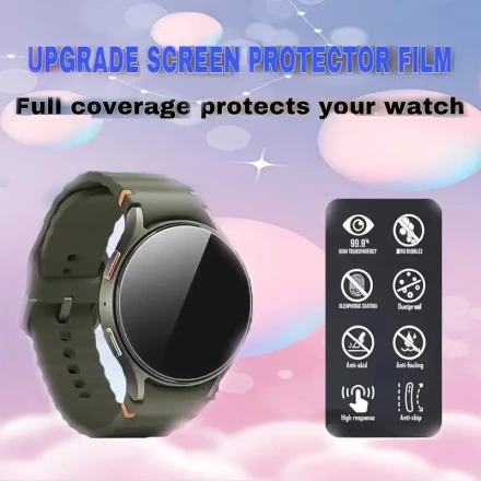 3-Pack Tempered Glass Screen Protectors for Galaxy Watch 7 (2024), 9H Hardness, Scratch-Resistant, HD Touch Sensitive, Water-Resistant, Glossy Finish, Fits 40mm/44mm/47mm Models