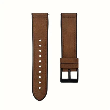 SX Silicone Retro Brown New Fashionable Retro Synthetic Leather Strap Suitable for Samsung/Huawei Watches 20mm22mm, Sports Soft Silicone Bottom Anti-slip Strap Suitable for Galaxy Watch 7/6/5/4/3pro 40mm 42mm 44mm 46mm active2 Replacement Huawei Watch gt 