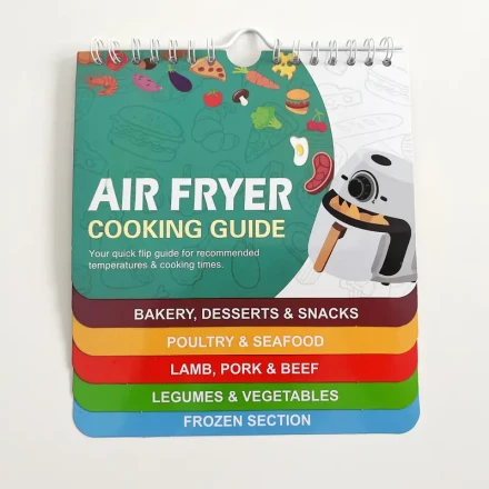 Air Fryer Magnetic Cheat Sheet Air Fryer Cooking Guide Cookbook Magnets Cooking Guide Booklet,  1 PACK Set Cooking Times Chart, Cookbooks Instant Air Fryer Accessories Oven Cooking Pot Temp Guide Kitchen Conversion